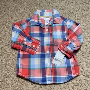 Carter’s boy’s button down 12M NWT
